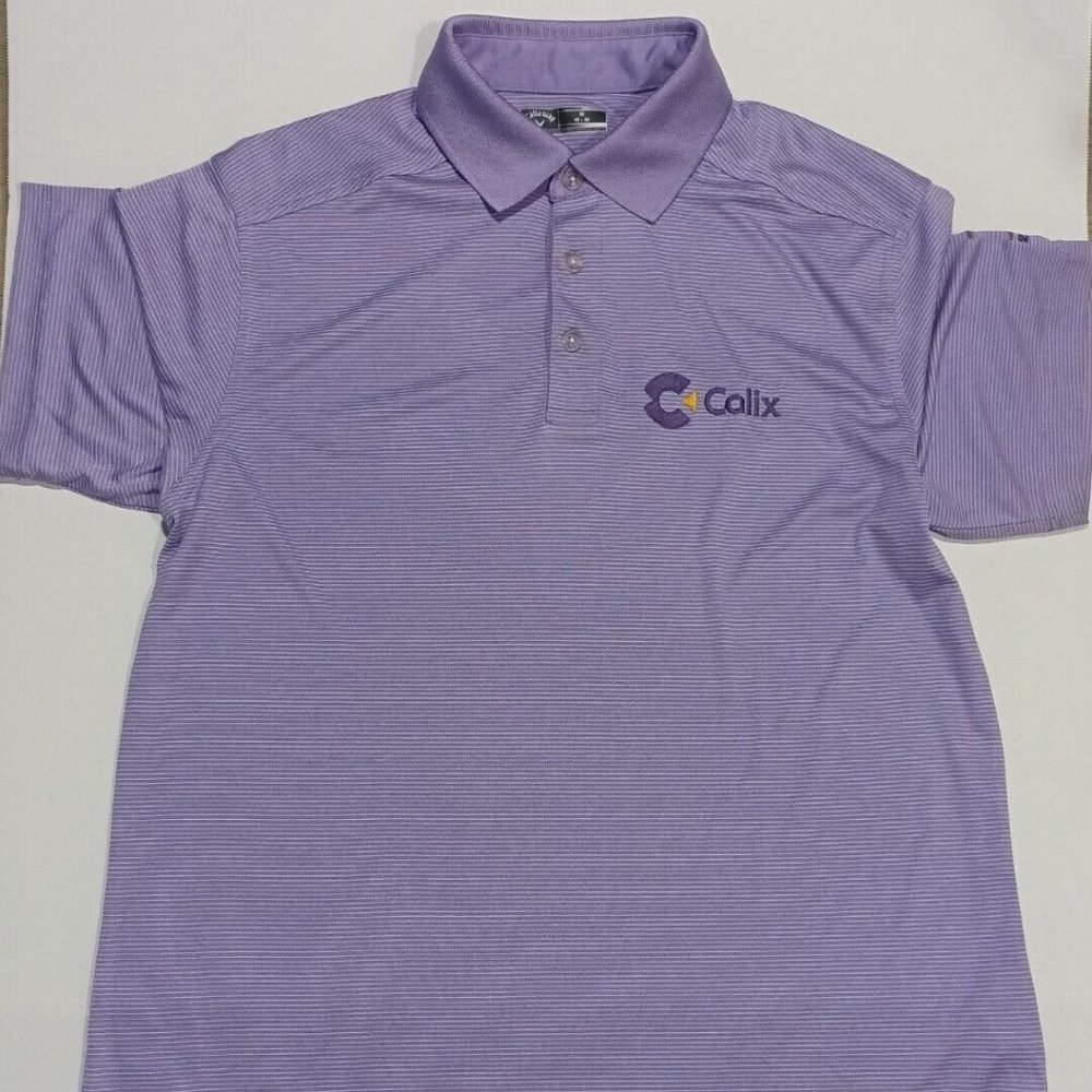 Men Callaway Golf Short Polo Style Shirt Men Size Medium w/ Logo Brand Calix